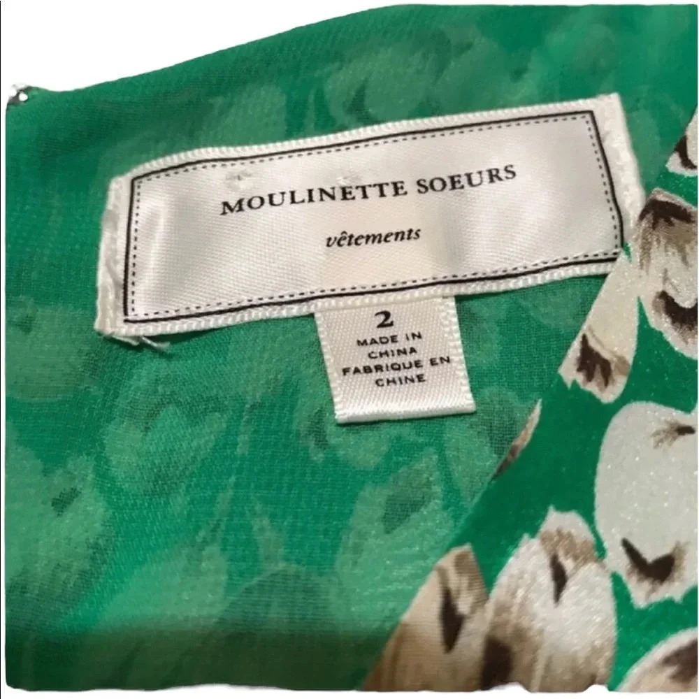 Anthropologie Moulinette Soeurs Undercurrent Silk Dress Size 2 - Picture 8 of 9